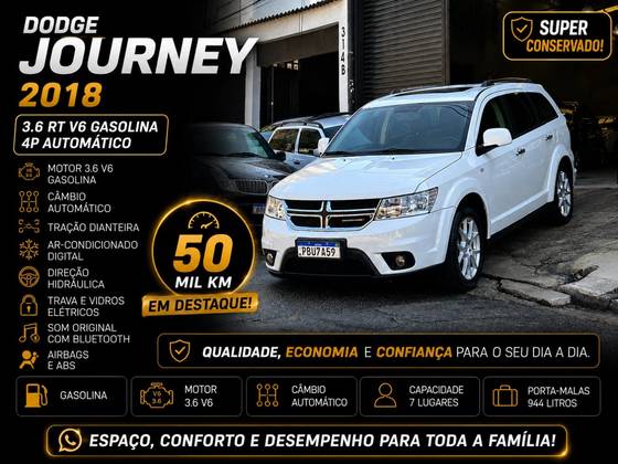 DODGE JOURNEY 3.6 RT V6 GASOLINA 4P AUTOMÁTICO DODGE JOURNEY 3.6 RT V6 GASOLINA 4P AUTOMÁTICO